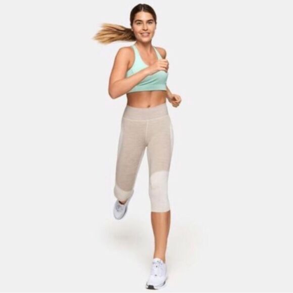 Outdoor Voices Tech Sweat Capri Leggings Two Tone Coyote Atmosphere Size S - Picture 11 of 11